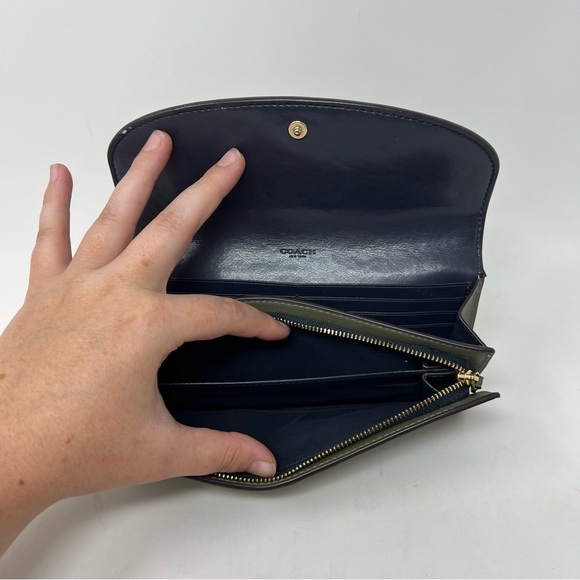 Coach Slim Envelope Wallet With Rivets - Picture 5 of 13